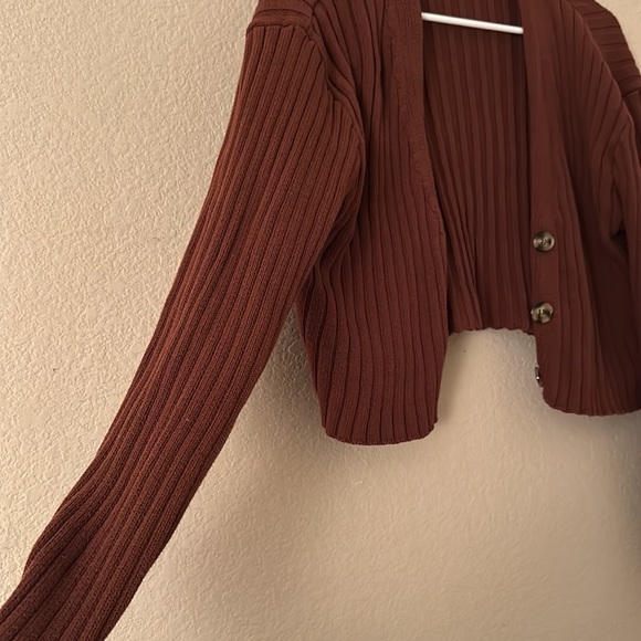 Forever 21 Brown Cardigan Size M - Picture 4 of 5